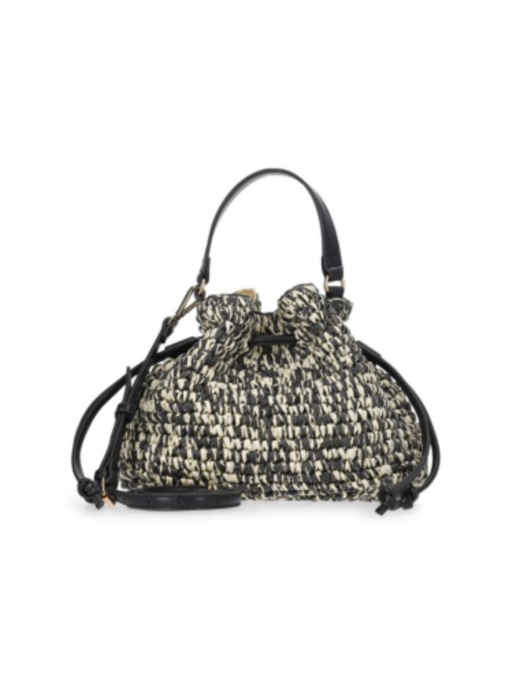 Time and Tru Women's Marled Bucket Bag, Black